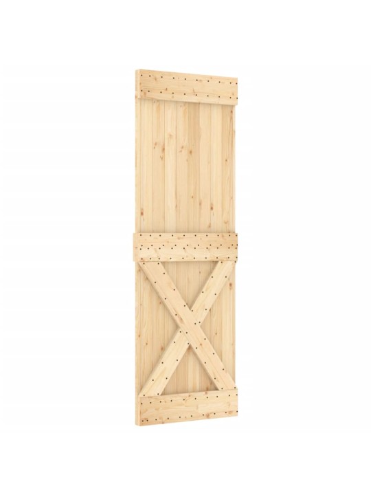 Bīdāmās durvis ar stiprinājumiem, 70x210 cm, priedes masīvkoks