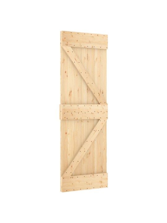 Bīdāmās durvis ar stiprinājumiem, 70x210 cm, priedes masīvkoks