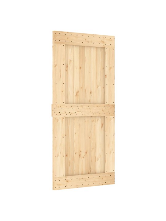 Bīdāmās durvis ar stiprinājumiem, 95x210 cm, priedes masīvkoks