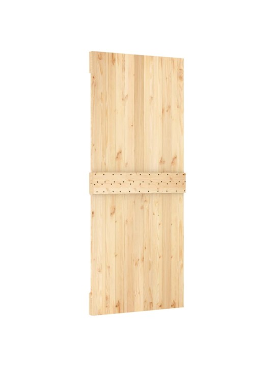 Bīdāmās durvis ar stiprinājumiem, 85x210 cm, priedes masīvkoks
