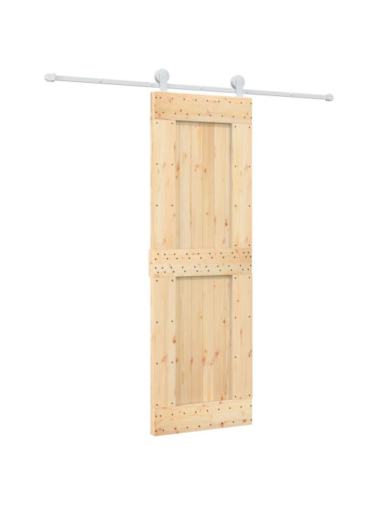 Bīdāmās durvis ar stiprinājumiem, 70x210 cm, priedes masīvkoks