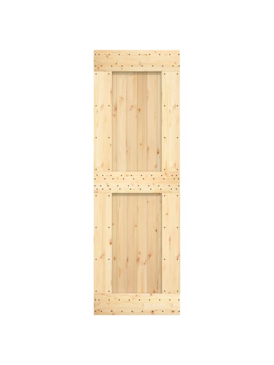 Bīdāmās durvis ar stiprinājumiem, 70x210 cm, priedes masīvkoks