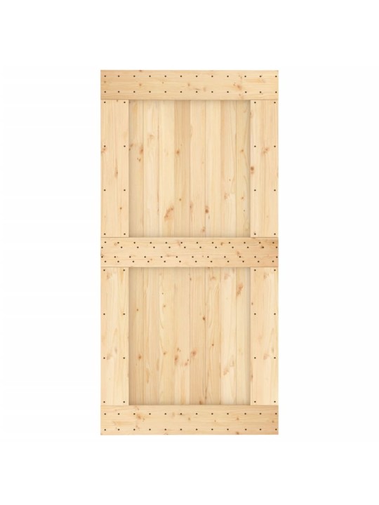 Bīdāmās durvis ar stiprinājumiem, 100x210 cm, priedes masīvkoks