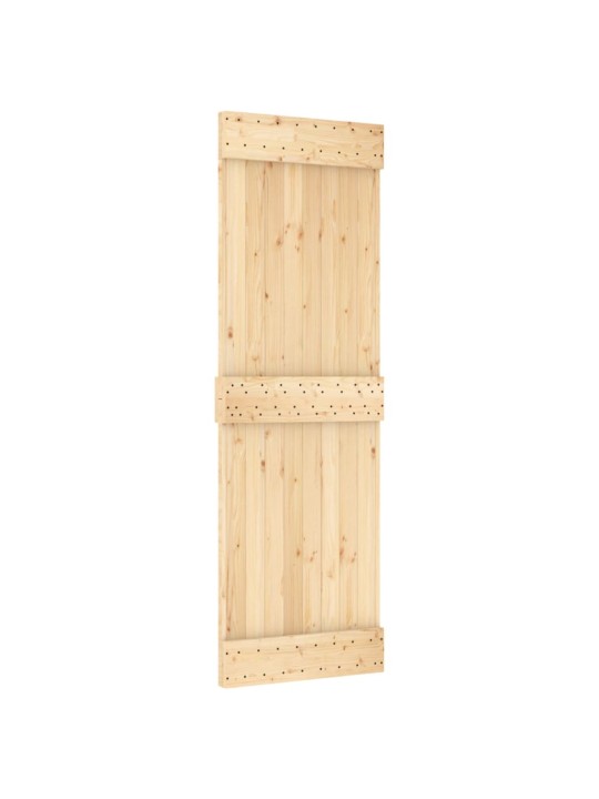 Bīdāmās durvis ar stiprinājumiem, 70x210 cm, priedes masīvkoks