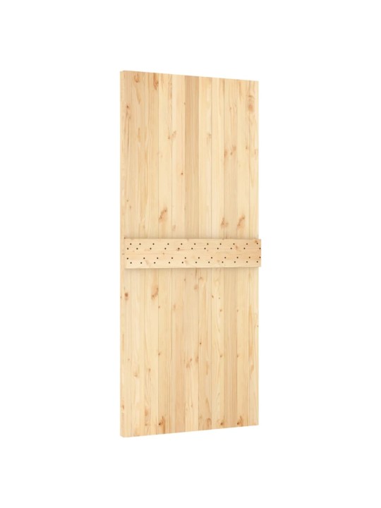 Bīdāmās durvis ar stiprinājumiem, 90x210 cm, priedes masīvkoks
