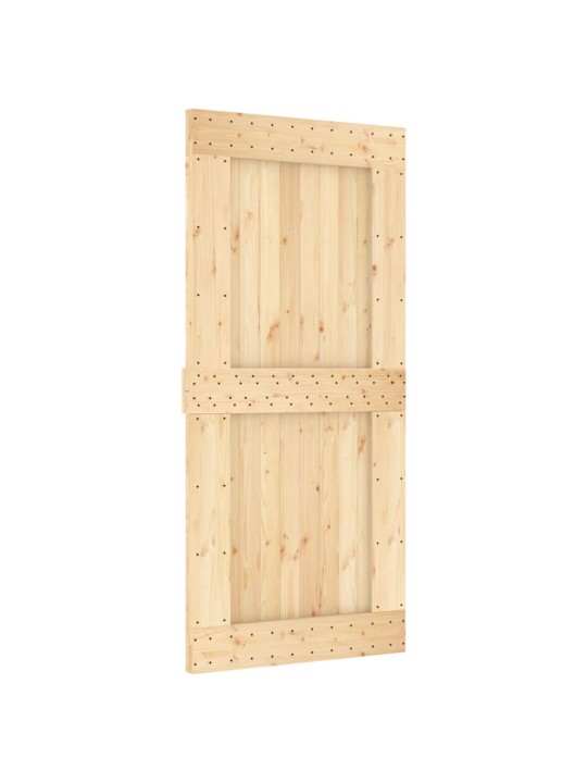 Bīdāmās durvis ar stiprinājumiem, 95x210 cm, priedes masīvkoks