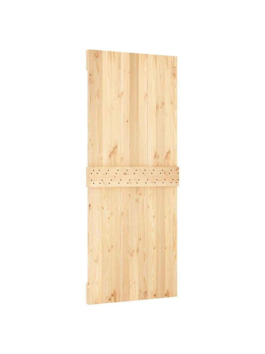 Bīdāmās durvis ar stiprinājumiem, 85x210 cm, priedes masīvkoks