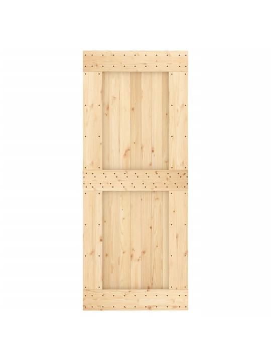 Bīdāmās durvis ar stiprinājumiem, 85x210 cm, priedes masīvkoks