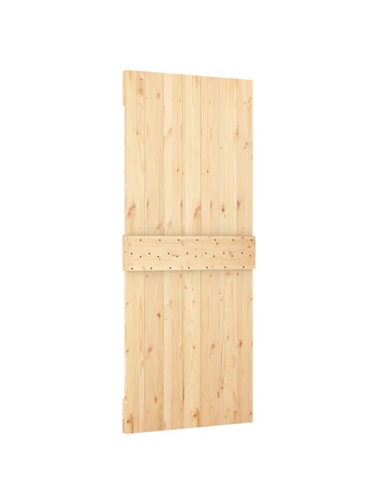 Bīdāmās durvis ar stiprinājumiem, 80x210 cm, priedes masīvkoks