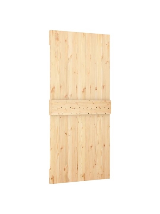 Bīdāmās durvis ar stiprinājumiem, 90x210 cm, priedes masīvkoks