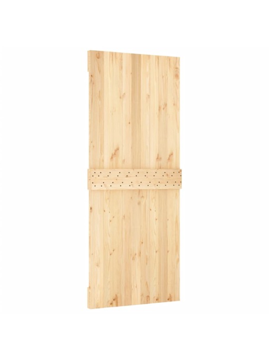 Bīdāmās durvis ar stiprinājumiem, 85x210 cm, priedes masīvkoks