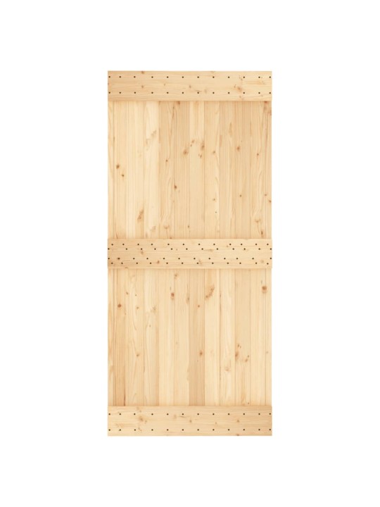 Bīdāmās durvis ar stiprinājumiem, 95x210 cm, priedes masīvkoks