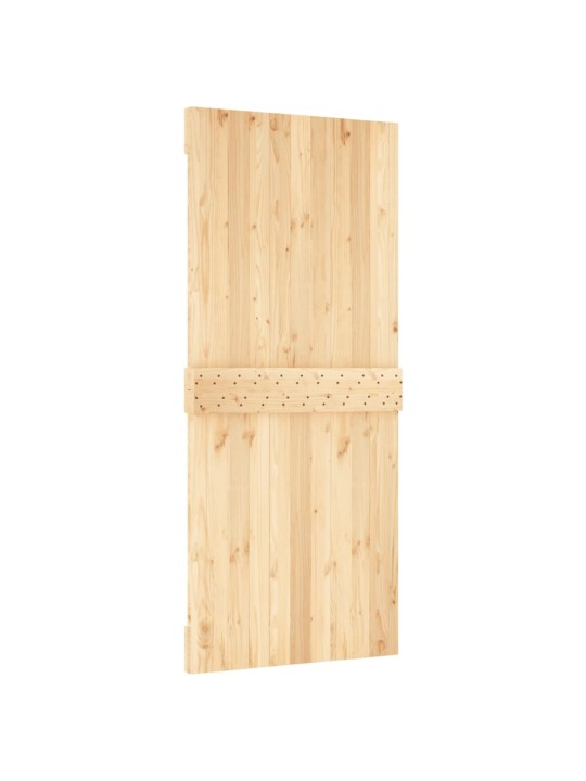 Bīdāmās durvis ar stiprinājumiem, 90x210 cm, priedes masīvkoks