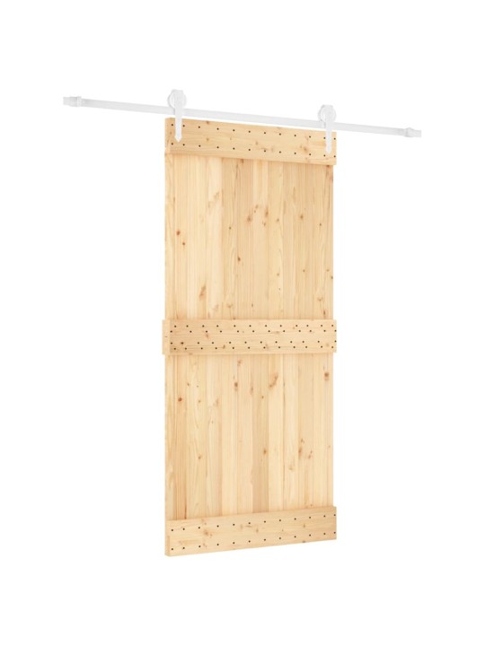 Bīdāmās durvis ar stiprinājumiem, 95x210 cm, priedes masīvkoks