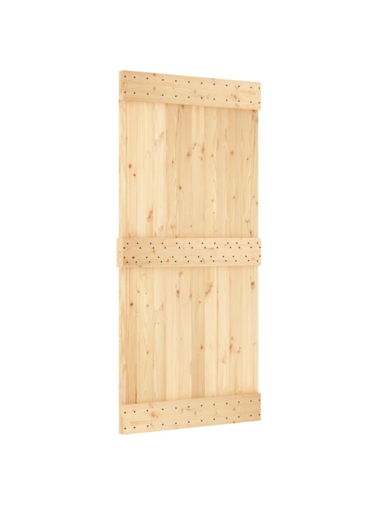 Bīdāmās durvis ar stiprinājumiem, 95x210 cm, priedes masīvkoks