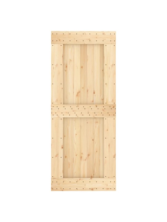 Bīdāmās durvis ar stiprinājumiem, 85x210 cm, priedes masīvkoks