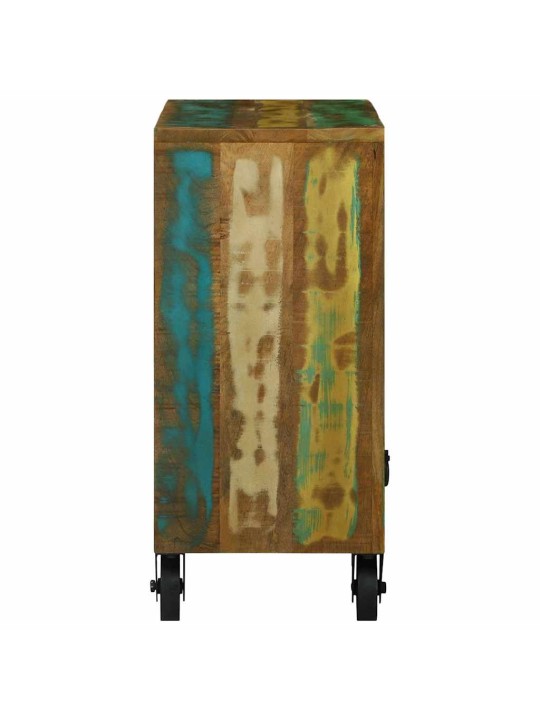 Puse ar atvilktni brūna 80 x 30 x 65 cm pārstrādāts masīvkoks