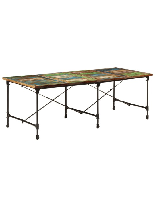 Virtuves galds, 220x90x77 cm, pārstrādāts masīvkoks