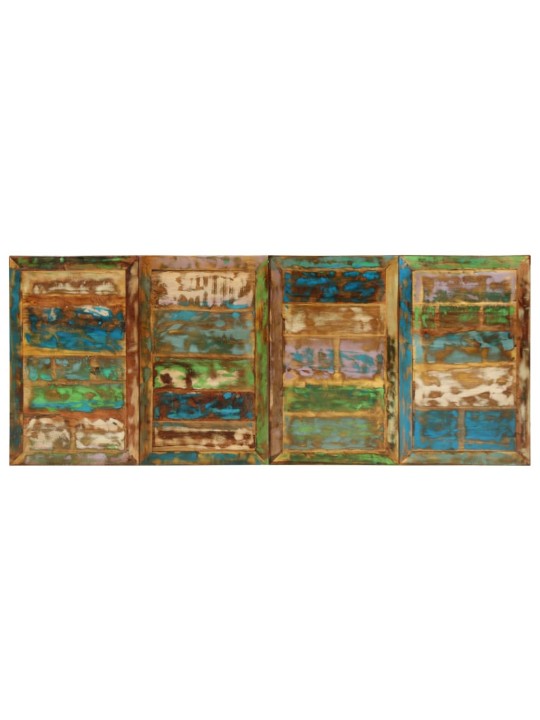 Virtuves galds, 220x90x77 cm, pārstrādāts masīvkoks
