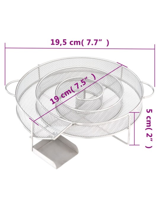 Aukstās kūpināšanas dūmu ģenerators, apaļš, 19,5 cm, tērauds
