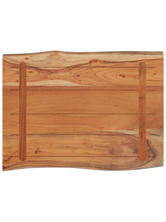 Galda virsma: 80x60x2,5 cm, taisnstūra, akācijas masīvkoks