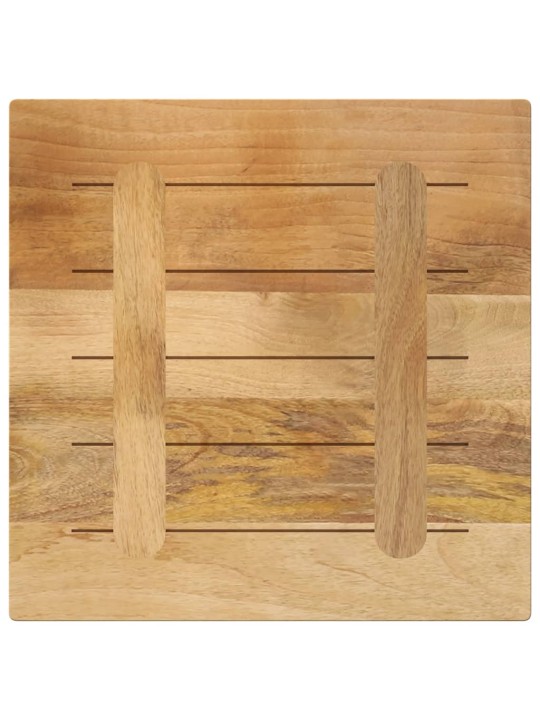 Galda virsma, 60x60x3,8 cm, kvadrāta, raupjš mango masīvkoks