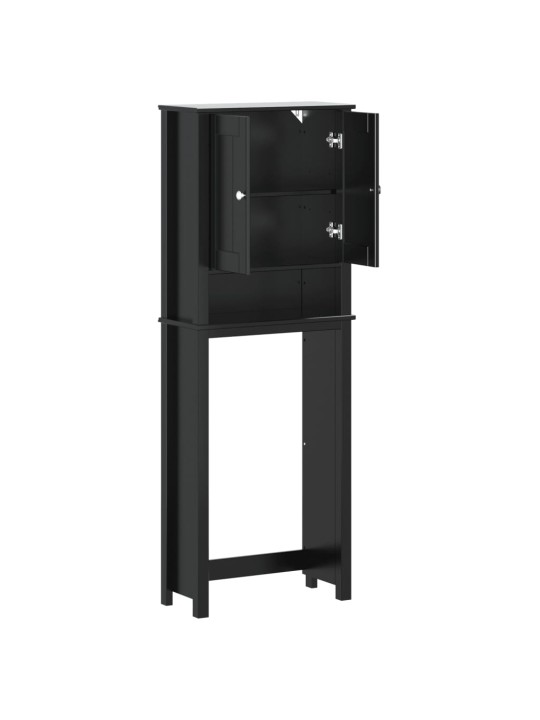 Plaukts virs tualetes poda berg, melns, 60x27x164,5 cm, koks