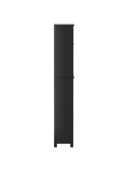 Plaukts virs tualetes poda berg, melns, 60x27x164,5 cm, koks