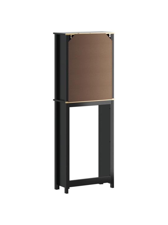 Plaukts virs tualetes poda berg, melns, 60x27x164,5 cm, koks