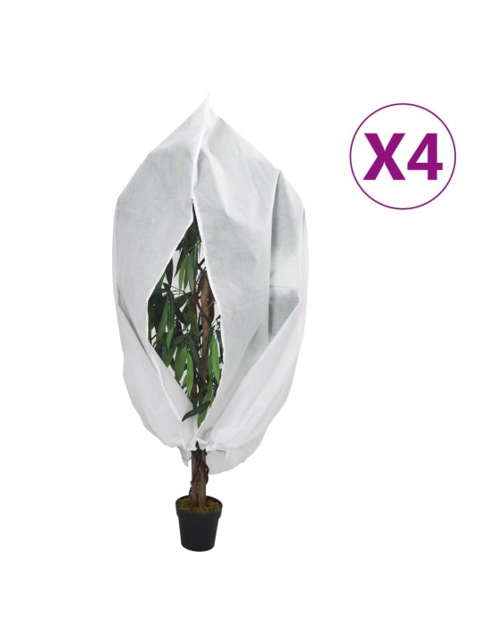 Augu pārsegi ar rāvējslēdzēju, 4 gab., 70 g/m², flīss, 1x1,55 m