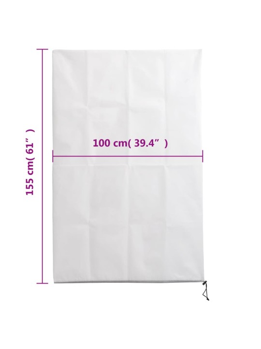 Augu pārsegi ar rāvējslēdzēju, 4 gab., 70 g/m², flīss, 1x1,55 m