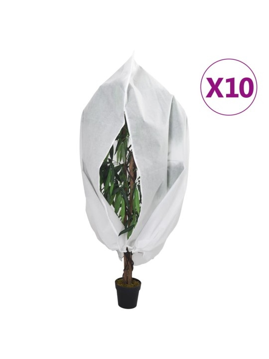 Augu pārsegi ar rāvējslēdzēju, 10 gab., 70 g/m², flīss, 1x1,55m