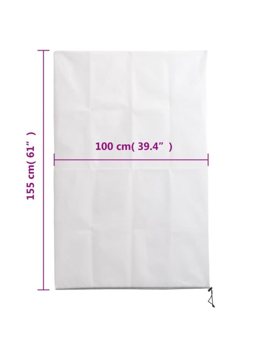 Augu pārsegi ar rāvējslēdzēju, 10 gab., 70 g/m², flīss, 1x1,55m