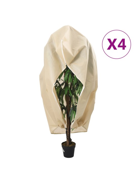 Augu pārsegi ar rāvējslēdzēju, 4 gab., 70 g/m², flīss, 3,93x3 m