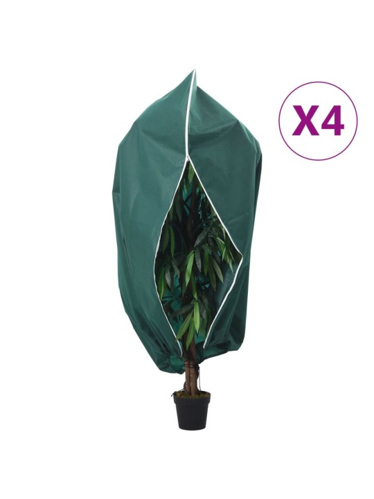 Augu pārsegi ar rāvējslēdzēju, 4 gab., 70 g/m², flīss, 3,93x3 m