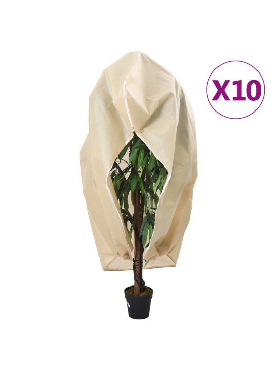 Augu pārsegi ar rāvējslēdzēju, 10 gab., 70 g/m², flīss, 3,93x3m
