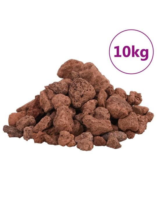 Vulkāniskie ieži, 10 kg, sarkani, 1-2 cm