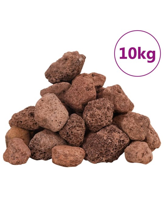 Vulkāniskie ieži, 10 kg, sarkani, 3-5 cm