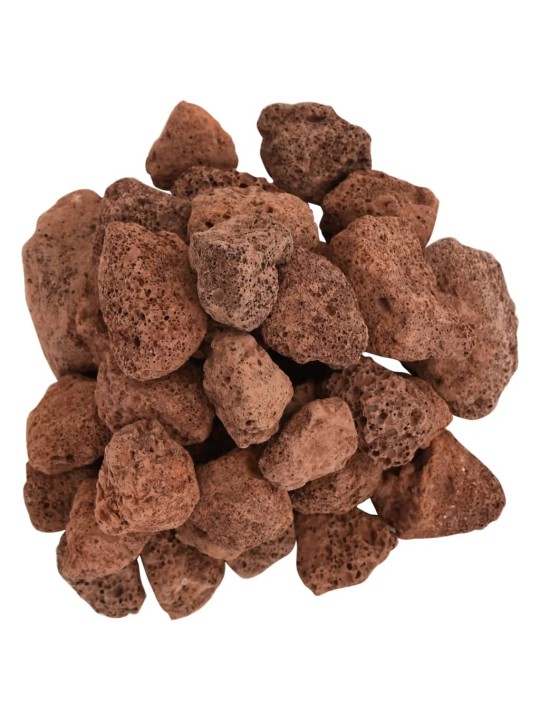 Vulkāniskie ieži, 10 kg, sarkani, 3-5 cm