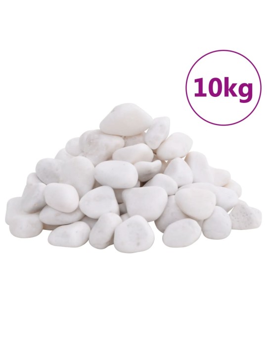 Pulēti oļi, 10 kg, balti, 2-5 cm