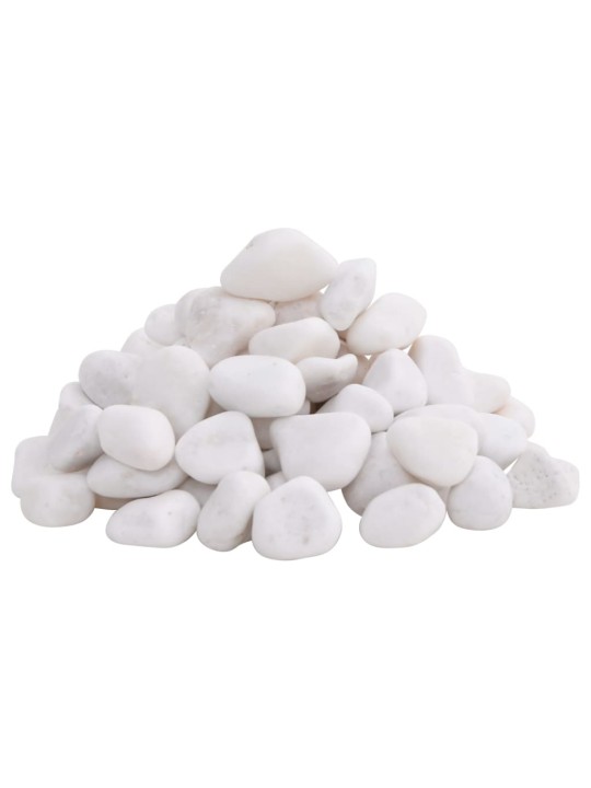 Pulēti oļi, 10 kg, balti, 2-5 cm