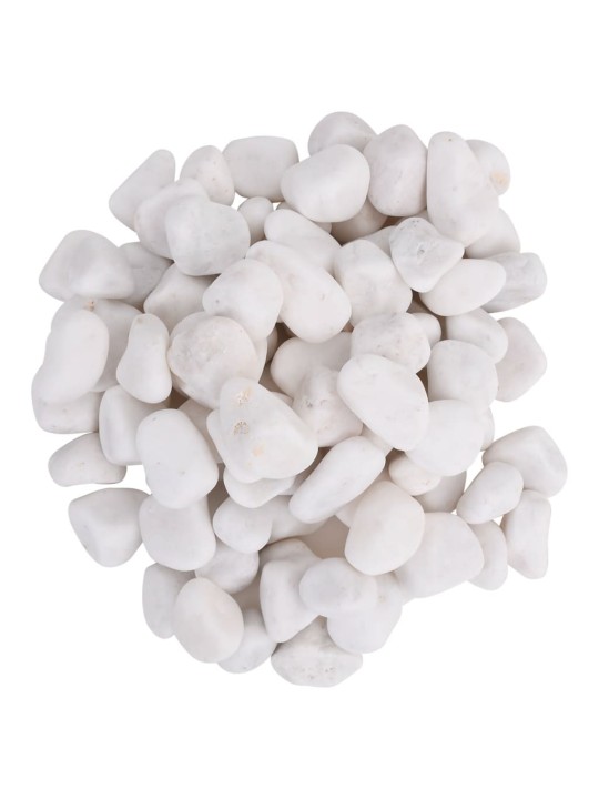 Pulēti oļi, 10 kg, balti, 2-5 cm