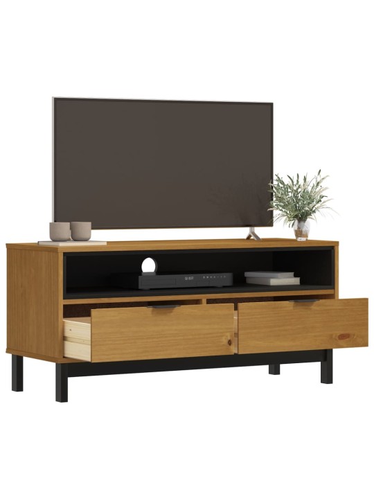 Tv skapītis flam, 110x40x50 cm, priedes masīvkoks