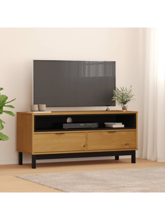 Tv skapītis flam, 110x40x50 cm, priedes masīvkoks
