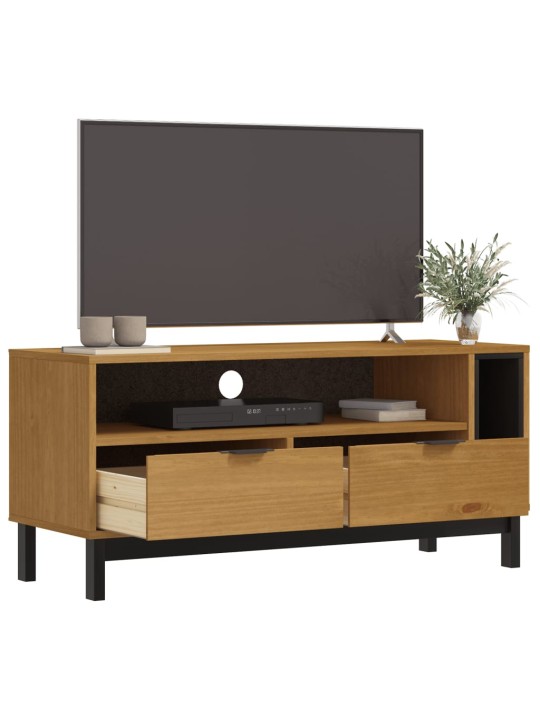 Tv skapītis flam, 110x40x50 cm, priedes masīvkoks