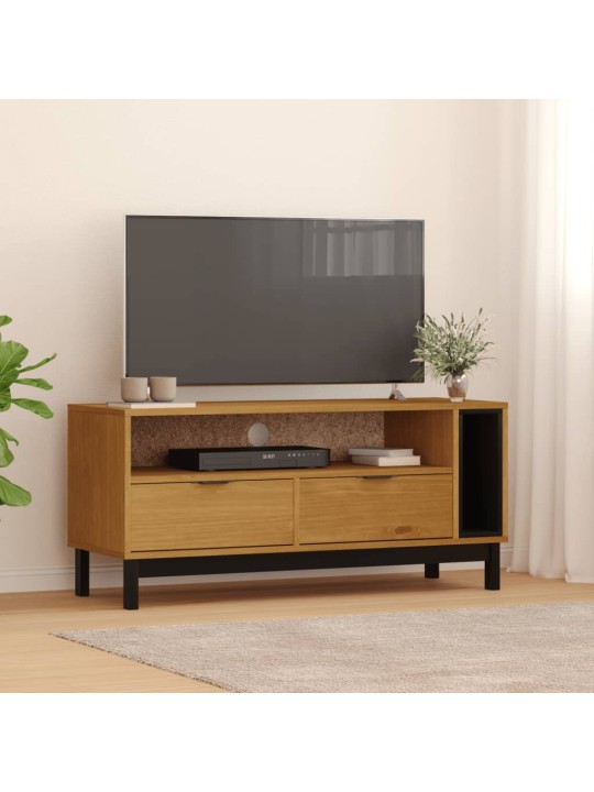 Tv skapītis flam, 110x40x50 cm, priedes masīvkoks