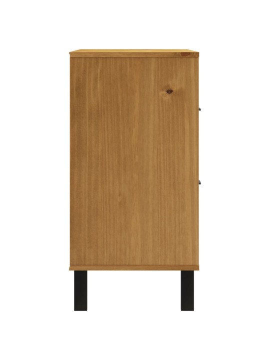 Kumode ar stikla durvīm flam, 80x40x80 cm, priede