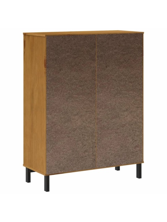 Kumode ar stikla durvīm flam, 92x40x122,5 cm, priede