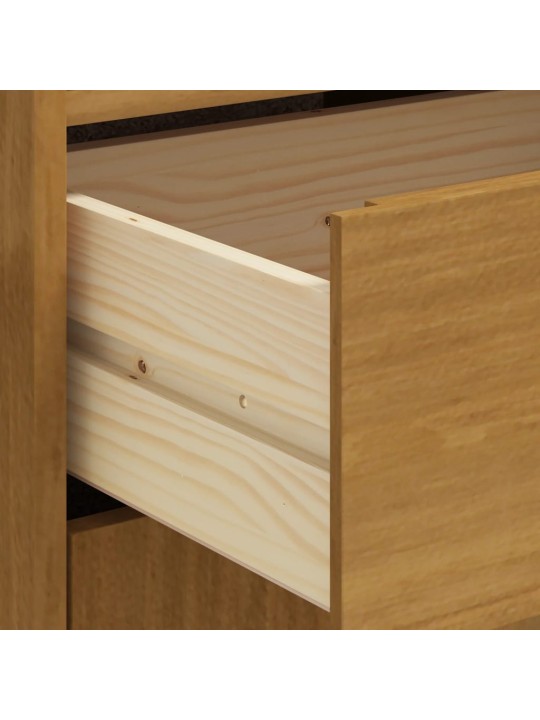 Kumode ar stikla durvīm flam, 92x40x122,5 cm, priede