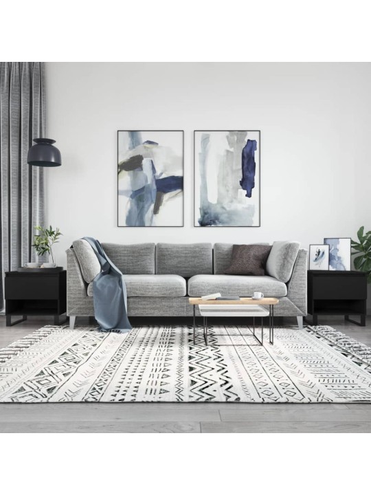 Kafijas galdiņi, 2 gab., melni, 50x46x50 cm, inženierijas koks